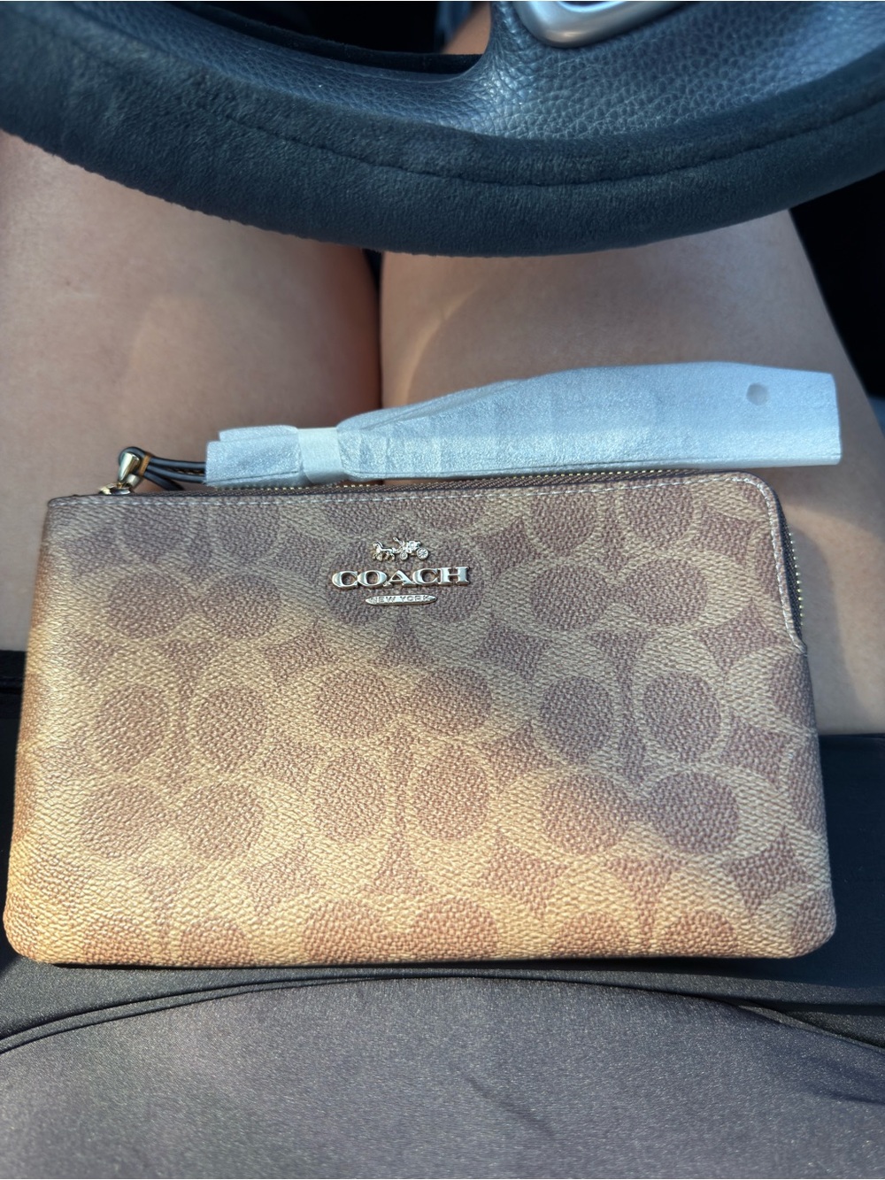 Coach Signature wristle in Tan/Brown with Gold tone
